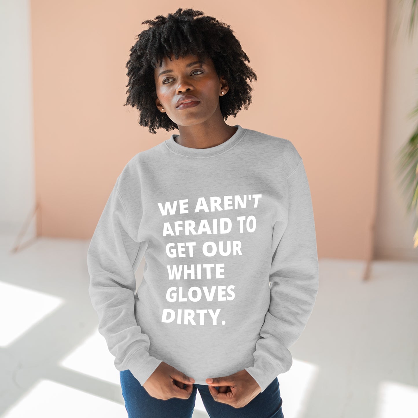 MoveIt® White Glove Crewneck Sweatshirt - Unisex