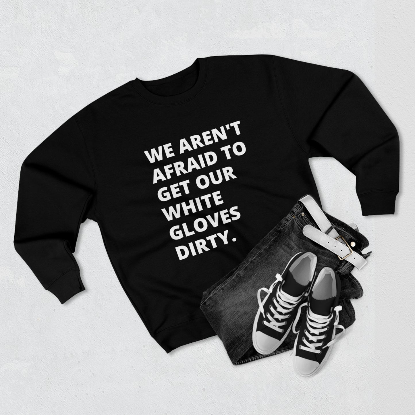 MoveIt® White Glove Crewneck Sweatshirt - Unisex