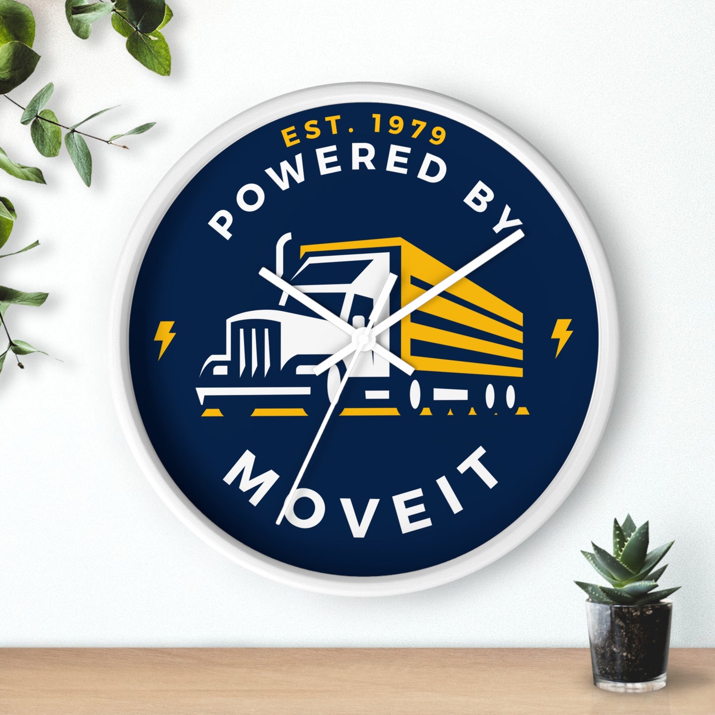 Powered By MoveIt® Wall Clock
