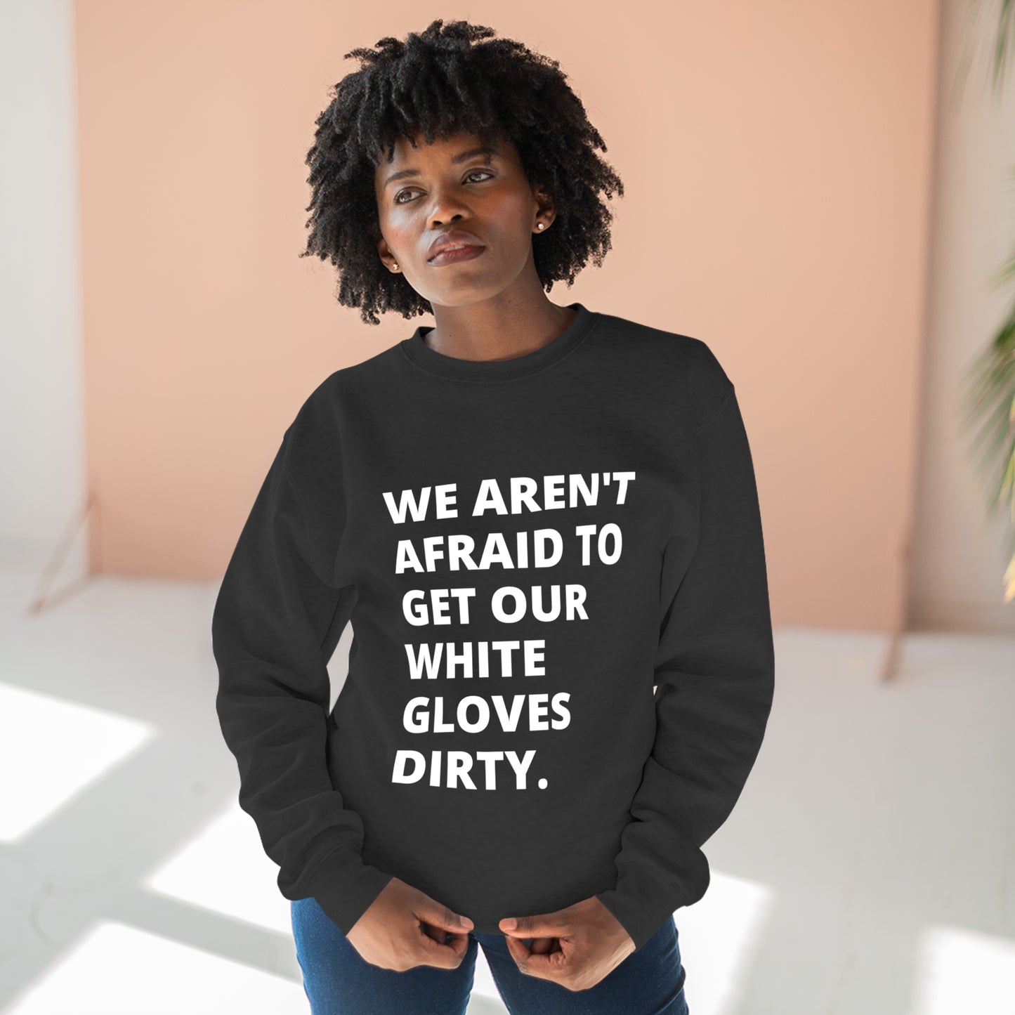 MoveIt® White Glove Crewneck Sweatshirt - Unisex