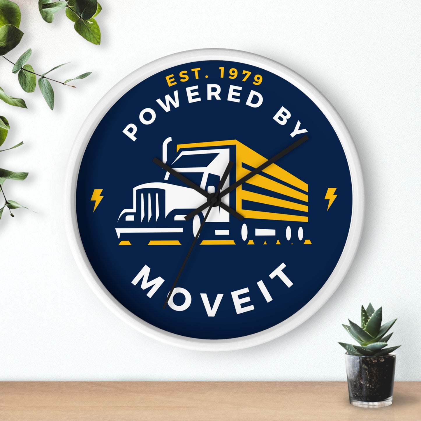 Powered By MoveIt® Wall Clock
